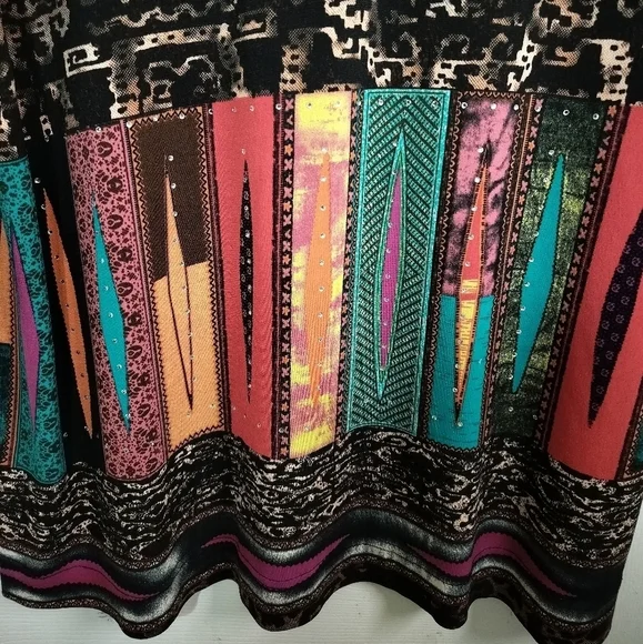 1932)Vintage Jackets Galore by John Farah Multicolor 1/4 Zip Tunic Top Size L - Picture 5 of 8